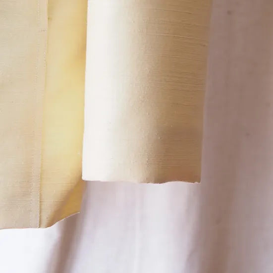 เสื้อสูทคอพระราชทาน แขนยาว เนื้อเรียบ ไหมแท้ สีครีมงาช้าง รหัส DM-CT-102707