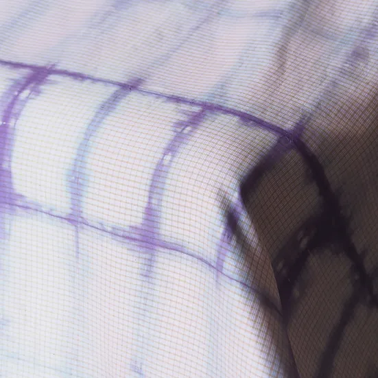 ผ้าคลุมไหล่ผ้าไหม ผืนใหญ่ มัดย้อม มีชายครุย ขนาด 100x190ซม. สีม่วงครีมอ่อน รหัส ZYH-CT-102605