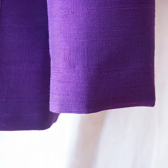 เสื้อสูทคอพระราชทาน แขนยาว ไหมแท้ สีม่วง รหัส DM-CT-102705