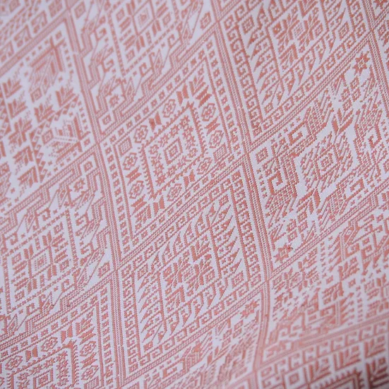 (ผ้าชุด) ไหมแพรวาทอมือ ขนาด 500x73ซม. สีเทาม่วงอมน้ำตาล รหัส P10-CT-103060