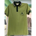 เสื้อโปโลสีเขียวขี้ม้า ไม่ปักษ์หลัง