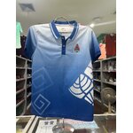 เสื้อโปโลพิมพ์ลายฟ้าขาว