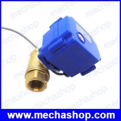 มอเตอร์วาล์วไฟฟ้าปิดเปิดน้ำ 4 หุน CWX-15N DN15 2-way DC12v motorized brass ball valve CR05 5 wires with feedback signal 1/2 inch