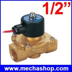 โซลินอยด์ปิดเปิดวาวล์น้ำด้วยไฟฟ้า โซลินอยด์ไฟฟ้าปิดเปิดน้ำ Electric Solenoid Valve Magnetic 220V Water Air Inlet Flow New Switch 1/2" 4 หุน