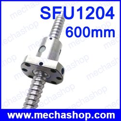 บอลสกรู Finish process 12mm 1204 Ball Screw Rolled C7 ballscrew SFU1204 600mm with one 1204 flange single ball nut