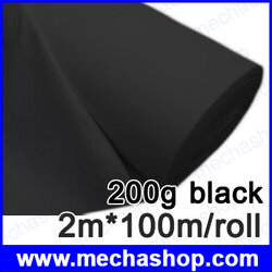 Geotextile จีโอเทคไทล์ ผ้าใยสังเคราะห์ แผ่นใยสังเคราะห์ น้ำซึมไหลผ่านได้ระบายน้ำดี ป้องกันวัชพืช หนา 200 gram สีดำ ยกม้วน 2x100m (200 ตร.ม)
