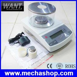 เครื่องชั่งแบบละเอียด 3 ตำแหน่ง เครื่องชั่งความละเอียดสูง WANT Multi-Point Calibration Precision Scale 200g/0.001g, 220g/0.001g, 320g/0.001g, 500g/0.001g จานชั่งวงกลม 80x80mm ยี่ห้อ WANT (จีน)