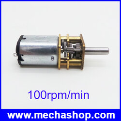 ดีซี เกียร์ มอเตอร์ 100rpm 12Vdc N20 DC Gear Motors of Miniature Low-speed Motor Robot with Metal Gear