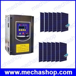 ชุดอินเวอร์เตอร์ปั๊มน้ำ ใช้กับแผงโซล่าเซลล์ สำหรับปั้มน้ำ Single Phase 1100w 1.5Hp 220V กินกระแสไม่เกิน 11แอมป์ 3สาย + แผง Solar cell 330W 9แผง