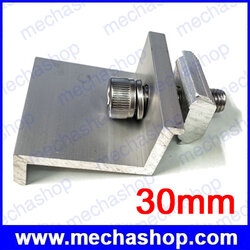 End clamp ตัวปิดล็อคแผงชุดยึดท้ายแผงโซล่าเซลล์ อลูมิเนียมชุบ อุปกรณ์ติดตั้งแผงโซล่าเซลล์ มาพร้อมสกรูแสตนเลสและน็อต 30x30mm สั่งซื้อจำนวนมากราคาพิเศษ