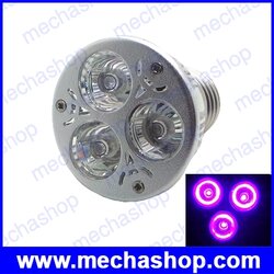 LED ปลูกต้นไม้ LED ปลูกผัก LED Grow Light 3W E27 UV Ultraviolet Purple LED Spotlight Bulb Plant Lamp Greenhouse Hydroponics System AC85-265V