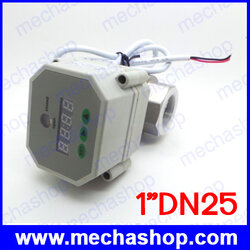 มอเตอร์วาล์วไฟฟ้า เปิดปิดวาล์วไฟฟ้า พร้อมตั้งเวลาปิดเปิด สแตนเลส ขนาด 1นิ้ว DN25 Electric Valve AC 220V Timer