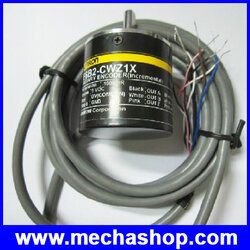 เอ็นโค้ดเดอร์ โรตารี่เอ็นโค้ดเดอร์ Omron rotary encoder E6B2-CWZ1X 5VDC 1000P/R with coupling แถม คัปปลิ้ง