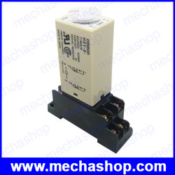 เครื่องหน่วงเวลา แบบหน่วงเปิด ตั้งเวลาแบบอนาล็อก พร้อมฐาน AC 220V H3Y-2 Power On Timer Delay Relay 0-30 Second 220VAC & Base