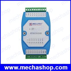 อุปกรณ์ดิจิตอลอินพุท เอาท์พุท Digital input and output modules isolated 8DI / 8DO RS485 MODBUS communications WP8028ADAM