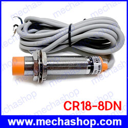 พร็อกซิมิตี้เซนเซอร์ ตรวจจับวัตถุโลหะ ระยะตรวจจับ8mm M18 DC6-36V NPN NO Capacitive proximity sensor CR18-8DN