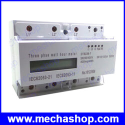 มิเตอร์วัดการใช้พลังงานไฟฟ้า วัตต์มิเตอร์สามเฟส วัตต์ฮาวมิเตอร์ 10(100)A 3*230V400V 50HZ three phase Din rail KWH Watt hour din-rail energy meter LCD