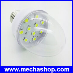 หลอดไฟ LED SMD E27-10SMD 2W 12V with cover สีขาว (เทียบเท่าหลอดตะเกียบ7-10วัตต์)40 000 ชั่วโมง epiStar