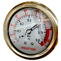 Pressure Gauge Treatton 0-80 PSI (ยึดหลัง)