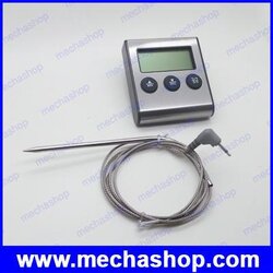 เครื่องวัดอุณหภูมิอาหาร ใช้วัดอาหารและเครื่องดื่มได้ Digital Thermometer for Oven Digital Lcd Display Probe Food Thermometer Timer Cooking