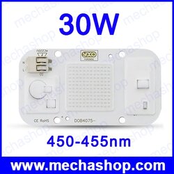 LED ปลูกผัก ปลูกต้นไม้ Hydroponice AC 220V 30w cob led grow light chip 450-455nm Indoor Plant ไม่ต้องใช้ Driver ต้องใช้ Heat sink