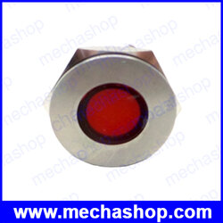 ไฟสัญญาณ ไฟแสดงสถานะ LED Metal Indicator light 22mm flat round Signal lamp LIGHT 12V, 24V screw connect RED LED แสงสีแดง 22ZSD.PY.L