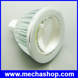 หลอดไฟ LED COB 3W-MR16 12VDC 6000K สีขาว (สามารถปรับ Dimmer ได้ เทียบเท่าหลอดฮาโลเจน 20-40W 50,000 ชั่วโมง)