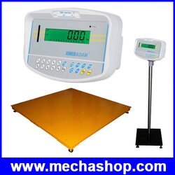 เครื่องชั่งดิจิตอลแบบตั้งพื้น Digital scale 1000kg/100g, 2000kg/200g, 3000kg/500g พื้นด้านบนปูเหล็กลาย 100*100cm รุ่น GK-FM1x1x ยี่ห้อ ADAM (อังกฤษ)