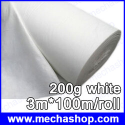 Geotextile จีโอเทคไทล์ ผ้าใยสังเคราะห์ แผ่นใยสังเคราะห์ น้ำซึมไหลผ่านได้ระบายน้ำดี ป้องกันวัชพืช หนา 200 gram สีขาว ยกม้วน 3x100m (300 ตร.ม)