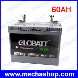 Globatt INVA แบตเตอรี่สำหรับเก็บพลังงานแสงอาทิตย์ ชนิด Deep Cycle เกรดระดับพรีเมี่ยม จ่ายกระแสไฟ (CCA) ได้สูงกว่าแบตเตอรี่ทั่วไป Globatt INVA 60AH