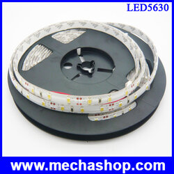 LED Strip Ribbon Flexible ยาว 5 เมตร 5630 60 LEDs/M 25-28 Lumen/chip สีขาวอมเหลือง แสงสว่างมากกว่า chip 5050 (กันน้ำได้)(Chip from Taiwan)