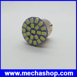 LED ไฟท้ายรถยนต์ (1 คู่ ) สีขาว 12VDC 2W ขั้ว BA15S White Exterior Car Light BA15S-12VDC-W