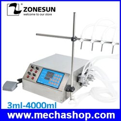 เครื่องบรรจุของเหลว 4 หัวจ่าย Bottle Water Filler Semi-automatic Liquid Vial Desk-top Filling Machine (สินค้า Pre-Order)