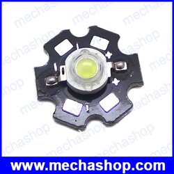 (1ชิ้น) ชิป High Power 3W แสงสีขาวอมฟ้า Cold White LED Bead Chip 30000K -35000K 180-200Lm 3.2-3.4V 700mA with star base