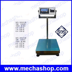 เครื่องชั่งดิจิตอลตั้งพื้นแบบมีเครื่องพิมพ์ ชั่งได้ 15kg/1g, 30kg/2g, 60kg/5g, 100kg/10g, 150kg/10g, 300kg/10g, 500kg/50g รุ่น IDS701-PLCD ยี่ห้อ SDS(จีน)