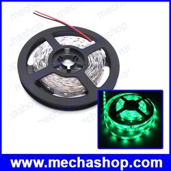 ไฟเส้น ไฟริบบอน ไฟประดับตู้โชว์ LED Strip Ribbon flexible ยาว 5 เมตร 300 LEDs SMD3528 60 LEDs/M แสงสีเขียว (ไม่กันน้ำ)