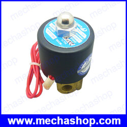 โซลินอยด์วาล์ว ปิดเปิดน้ำ ปิดเปิดน้ำมัน Electric Solenoid Valve Water Air N/C 220V AC 1/4" Model: 2W-025-08, 0-1.0Mpa