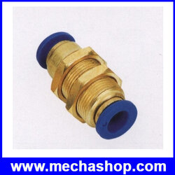 ขั้วต่อลม ข้อต่อลม อุปกรณ์ลม SPM-4 SPM series bulkhead union sraight(จำนวน10ชิ้น)