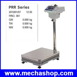 เครื่องชั่งดิจิตอลแบบตั้งพื้น พร้อมเครื่องพิมพ์ในตัว ชั่งได้ 150kg/20g, 300kg/50g, 600kg/50g, 1000kg/100g, ฐานอลูมิเนียมครอบสแตนเลส รุ่น PRR ยี่ห้อ NAGATA(ไต้หวัน)