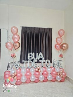 ลูกโป่งสละโสด Bride to be ฐานตั้งข้อความ1ชิ้น+ช่อลอย2ช่อ สนใจติดต่อสั่งซื้อ Line: @weparty (มี@ ด้านหน้า)