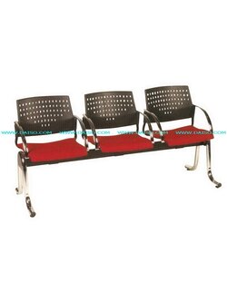 เก้าอี้แถว3ที่นั่งมีท้าวแขน เก้าอี้พักคอยมีท้าวแขน เก้าอี้นั่งรอมีอาร์ม CR-40-มีท้าวแขน