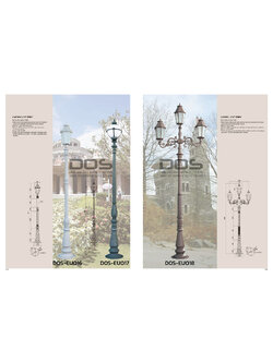 เสาไฟประติมากรรมแบบยุโรป DOS-EU016, DOS-EU017, DOS-EU018,