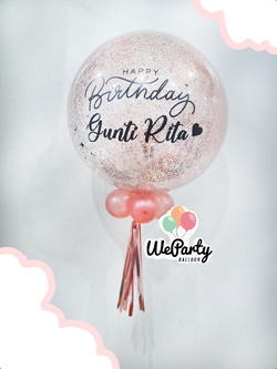 ลูกโป่งวันเกิดบับเบิ้ล Happy Birthday Bubble 24" (with Helium)