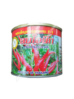 พริกขี้หนูพันธุ์ลูกผสม สมใจนึก ตราธนูทอง 50 กรัม