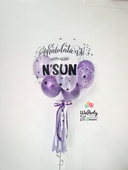 ลูกโป่งแสดงความยินดีบับเบิ้ล24" Congrats Bubble 24" (with Helium)(สนใจสั่งซื้อผ่าน Line: @weparty)