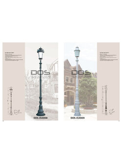 เสาไฟประติมากรรมแบบยุโรป DOS-EU008 และ DOS-EU009