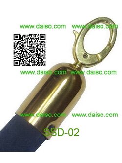 หัวเชือกคล้องเสากั้นสีทอง หัวเชือกคล้องเสากั้นทางเดิน ตะขอเกี่ยวเสากั้นทางเดิน