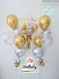 ลูกโป่งวันครบรอบ Happy Anniversary balloon set (with Helium)