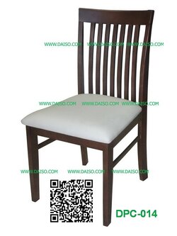 เก้าอี้ไม้ยางพารา เก้าอี้ไม้ยาง เก้าอี้อาหาร เก้าอี้ร้านอาหาร_DPC-014