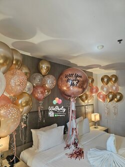 ลูกโป่งขอแต่งงาน Will you marry me Balloon set บับเบิ้ล36"1ลูก+ช่อลอย5ลูก8ช่อ (with Helium)สนใจติดต่อสั่งซื้อ Line: @weparty (มี@ ด้านหน้า)